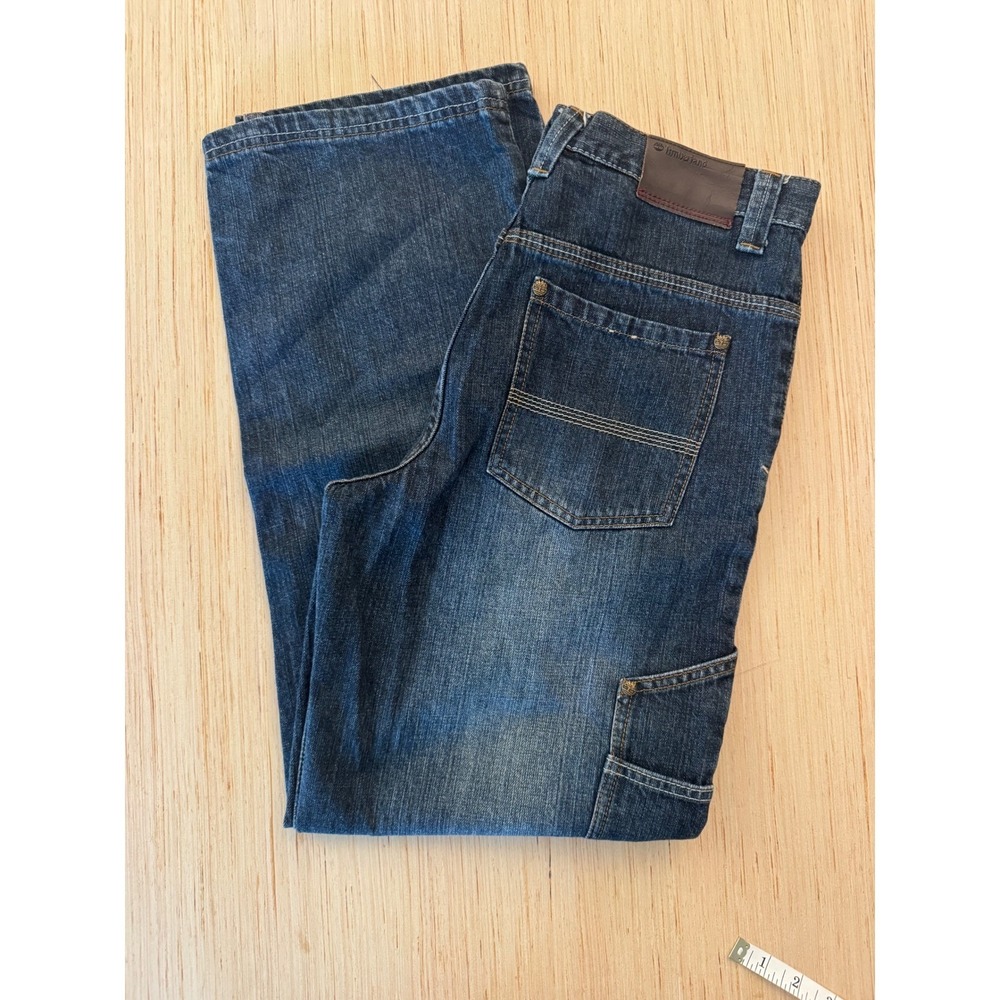 Timberland Authentic No 10061 Carpenter Jeans Blue Dark Wash Wide Leg Size 18 21